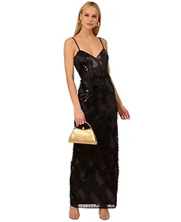Adrianna Women's Embellished V-Neck Sleeveless Gown