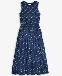 On 34th Women's Woven Printed Smocked Sleeveless Midi Dress, Exclusively at Macy's
