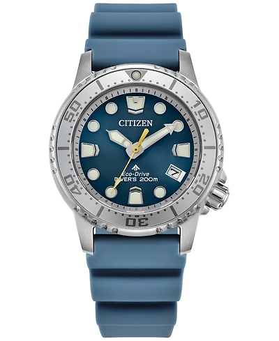 Citizen Women's Promaster Sea Dive 4 Light Blue Polyurethane Strap Watch 36.5mm
