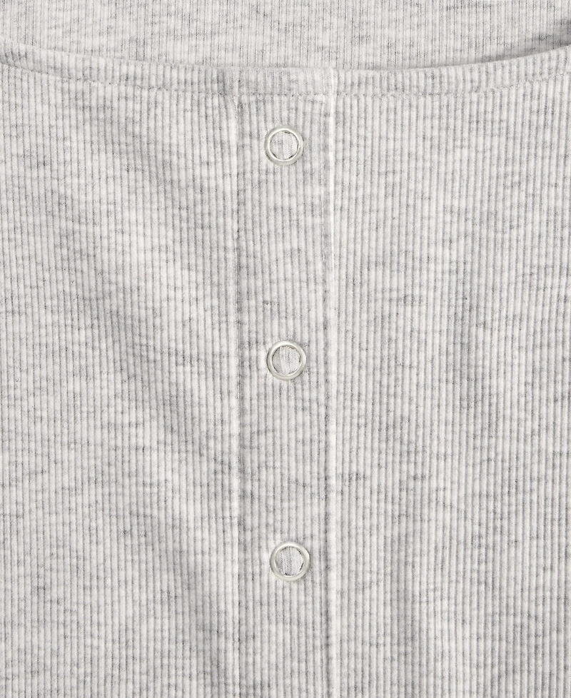 On 34th Women's Snap-Front Rib-Knit Top, Exclusively at Macy's