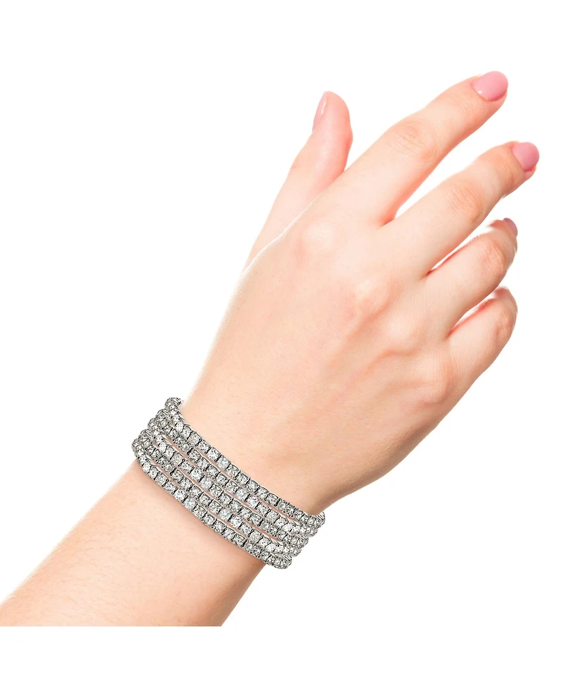 Jessica Simpson 5-Piece Rhinestone Bracelet Set