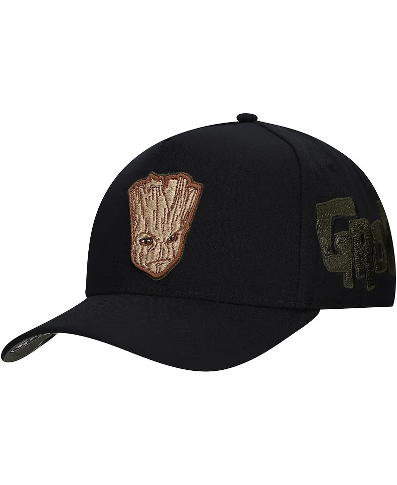 Lids Men's Black Guardians of the Galaxy Groot A-Frame Adjustable Hat