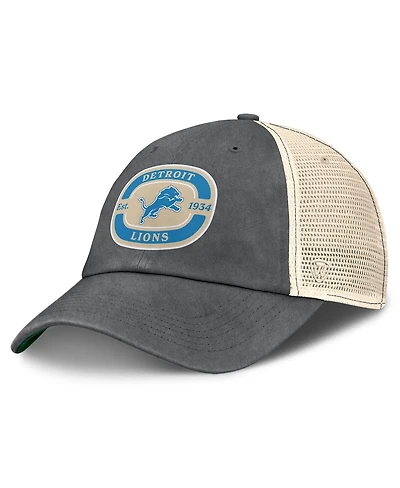 Top of the World Men's Gray Detroit Lions Team Patch Adjustable Hat