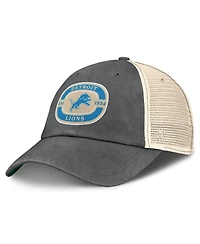 Top of the World Men's Gray Detroit Lions Team Patch Adjustable Hat