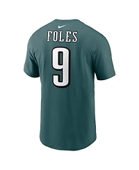 Nike Men's Nick Foles Midnight Green Philadelphia Eagles Retired Player Name Number T-Shirt