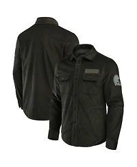 Fanatics Men's Olive State Buckeyes Corduroy Full-Button Shacket