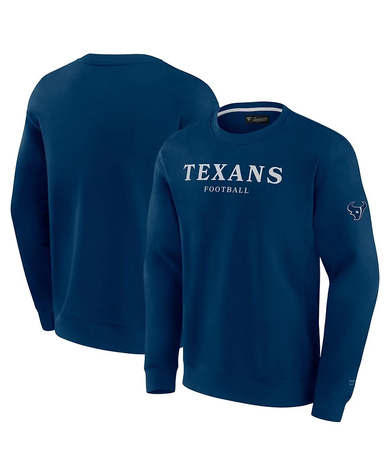 Fanatics Men's and Women's Navy Houston Texans Elements Unlimited Fleece Pullover Sweatshirt