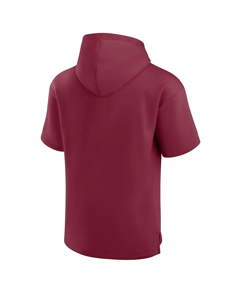 Fanatics Men's Garnet Florida State Seminoles Ready Short Sleeve Pullover Hoodie