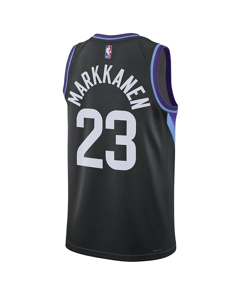 Jordan Men's and Women's Lauri Markkanen Black Utah Jazz 2024/25 Swingman Jersey - Statement Edition