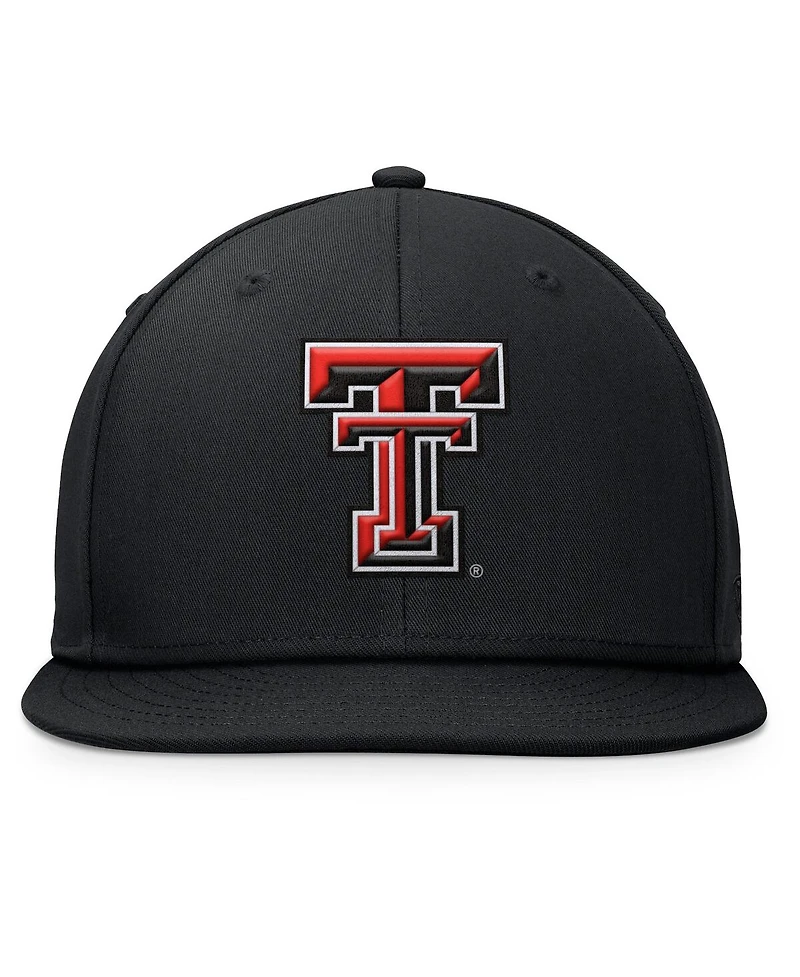 Top of the World Men's Black Texas Tech Red Raiders Fundamental Snapback Hat
