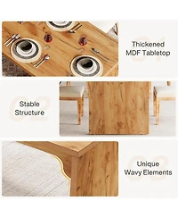 Tribesigns 78-Inch Dining Table for 6-8, Modern Rectangular Dining Room Table, Large Long Kitchen Dining Table with Sturdy Base, Wood Dinner Table