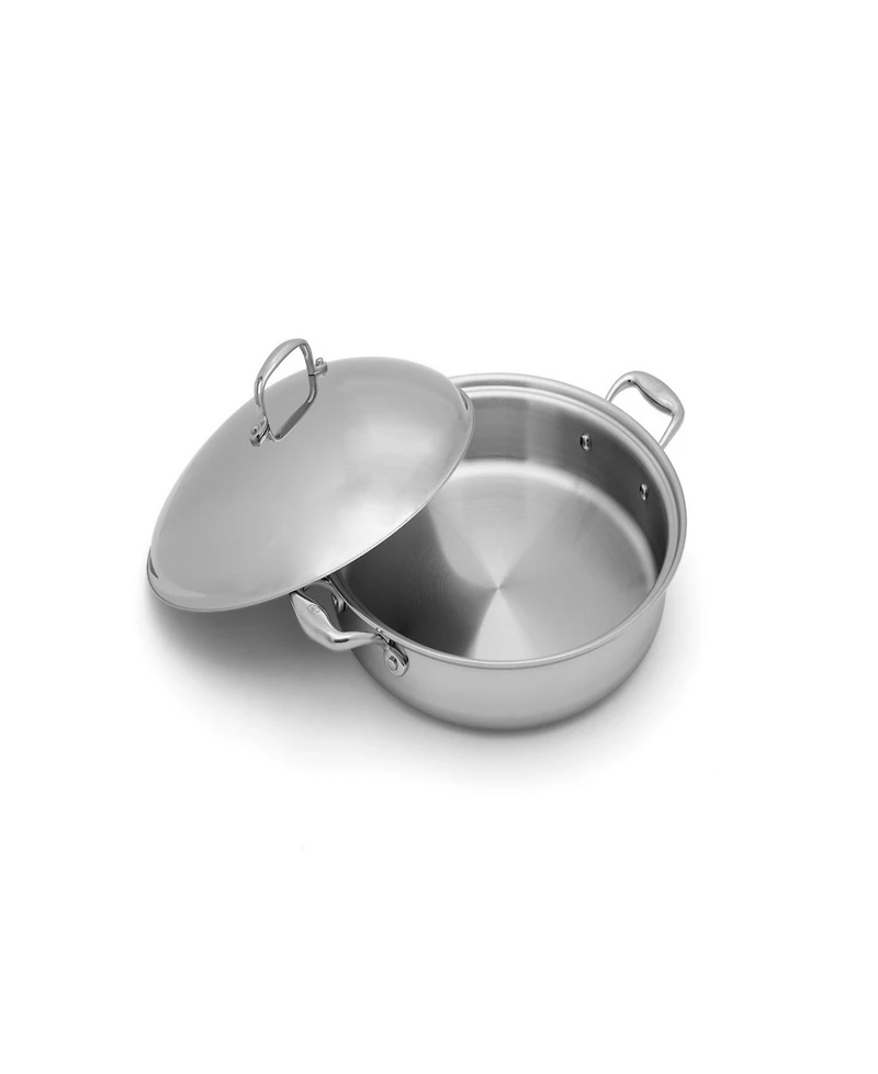 Heritage Steel Titanium Series Fully Cladded 5-Quart Sauteuse with Lid