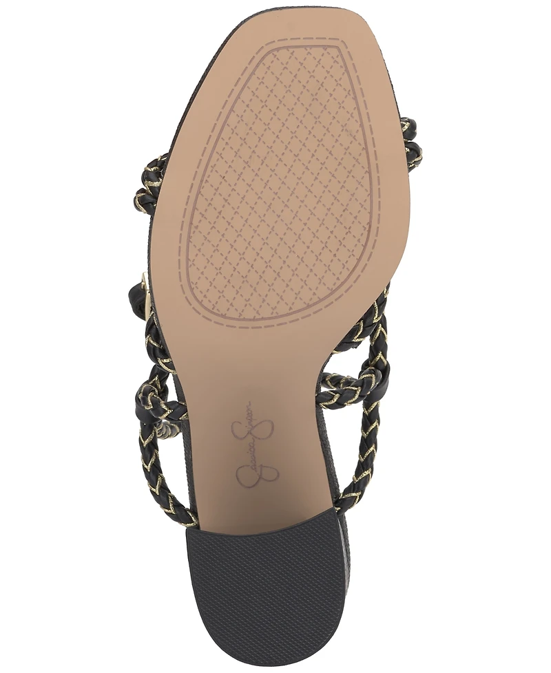 Jessica Simpson Women's Azimma Block-Heel Strappy Rope Sandals