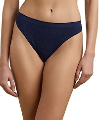 Lauren Ralph Monogram Mesh Jacquard Thong 3-Pack Underwear, 4L0184