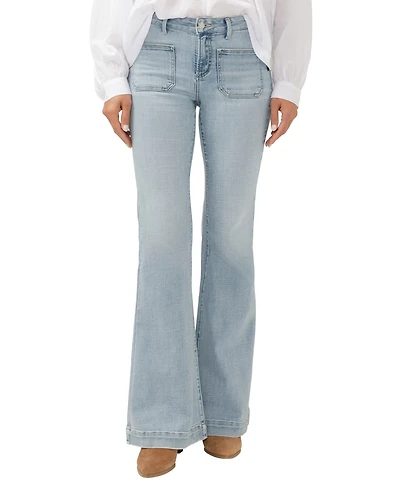 Silver Jeans Co. Women's Suki Mid Rise Curvy Fit Flare Jeans