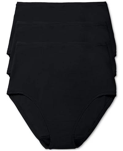 Natori Women's 3-Pk. Bliss Bare Cotton High-Waist Brief Underwear 778346MP