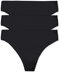 Natori Women's 3-Pk. Bliss Bare Cotton Thong Underwear 771346MP