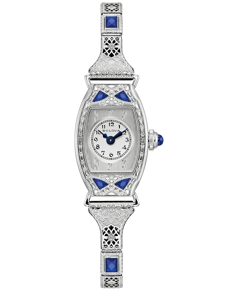 Bulova 150th Anniversary Women's Art Deco Miss America Stainless Steel Expansion Bracelet Watch 18mm