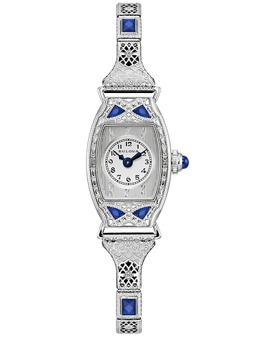 Bulova 150th Anniversary Women's Art Deco Miss America Stainless Steel Expansion Bracelet Watch 18mm