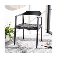 Munro Leather Woven Accent Chair