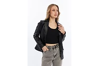 Furniq Uk Women's Leather Blazer