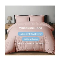 Premium Microfiber Duvet Cover Set - Queen - Cream