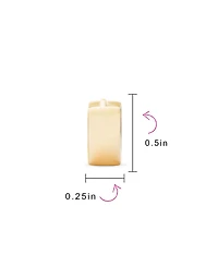 Bling Jewelry Simple Basic Wide Huggie Hoop Earrings Rose Gold Plated .925 Sterling Silver Polished Flat Hinge