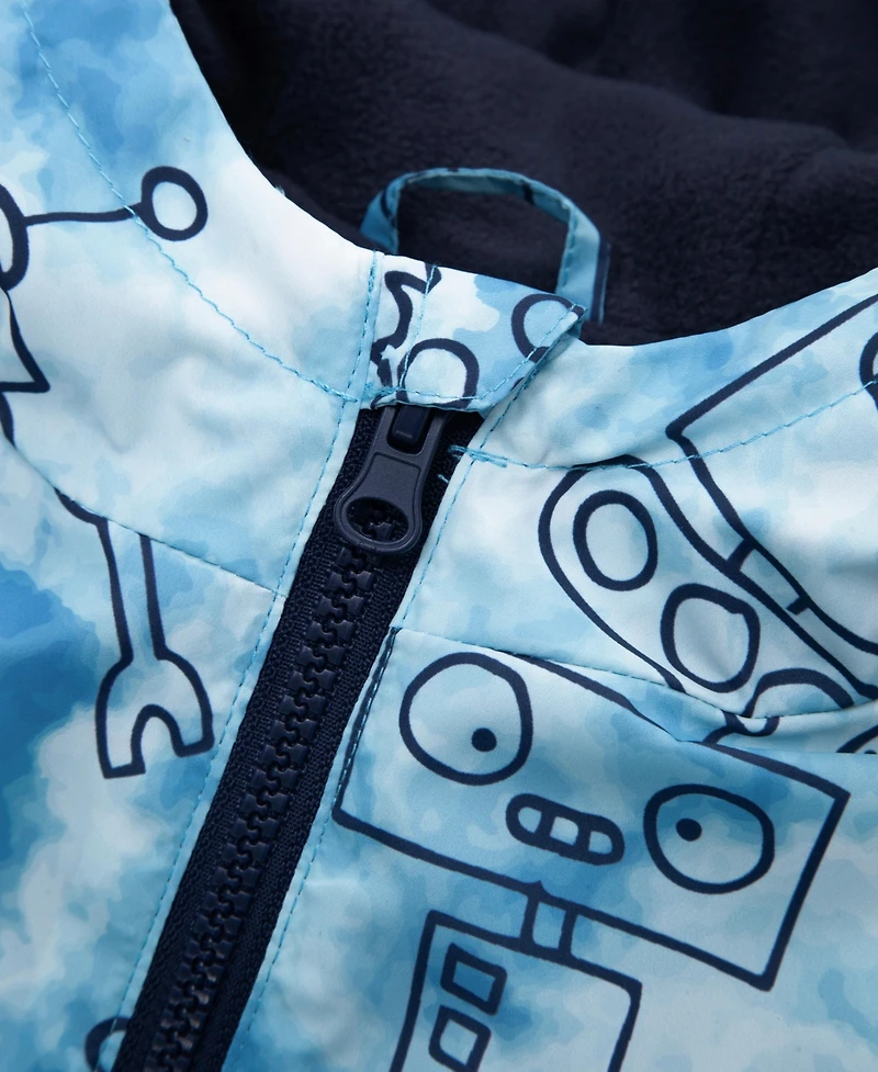 Rokka&Rolla Toddler Boys Fleece Lined Windbreaker Rain Jacket