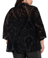 Vince Camuto Plus Size Drop-Shoulder 3/4-Sleeve Blouse