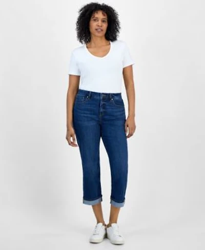 Style Co Womens Mid Rise Curvy Capri Jeans 2p 28w Exclusively At Macys