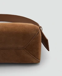 Mango Women's Suede Mini Shopper Bag
