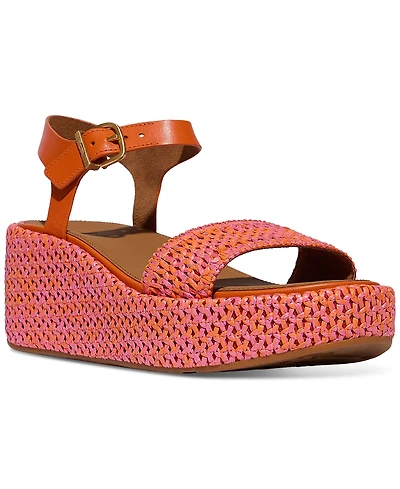FitFlop Women's Platform Woven Wedge Sandals