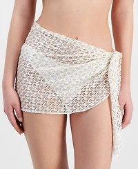 Miken Juniors' Metallic-Knit Cover-Up Sarong, Exclusively at Macy's