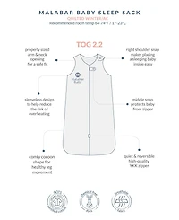 Tog 2.2 (Quilted) - Miami Wearable Baby Sleep Sack, Size Medium 6-18M