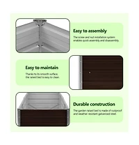 Garden Raised Bed Brown 39.4"x15.7"x30.3" Galvanized Steel