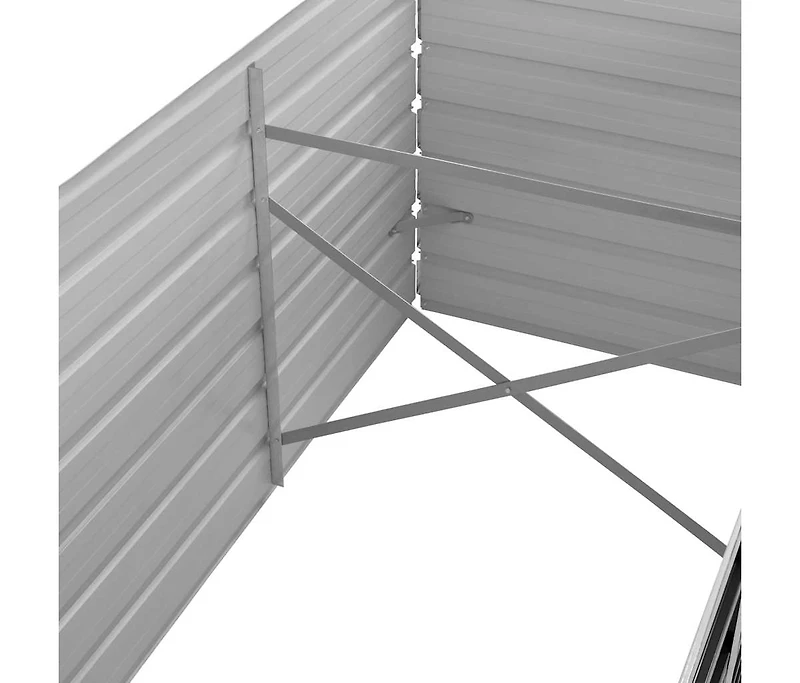 Garden Raised Bed Anthracite 94.5"x31.5"x30.3" Galvanized Steel