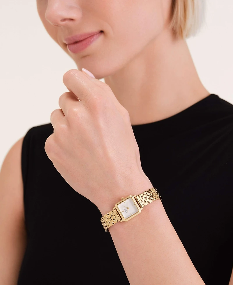 Rosefield Boxelle Women's Gold Tone Stainless Steel Bracelet Watch 19.5mm