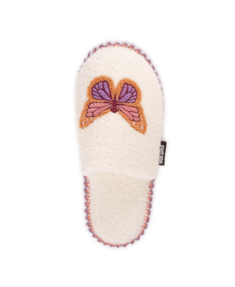 Muk Luks Women's Novelty Punch Needle Scuff