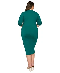 L I V D Women's Plus Mona Midi Dress