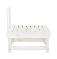 Patio Middle Sofas 2 pcs White Solid Wood Pine