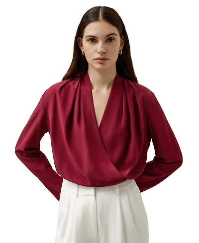 Lilysilk Women's Silk Crepe de Chine Long Sleeve Blouse