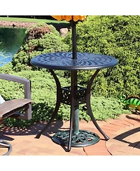 Cast Iron Patio Umbrella Base Stand - 17-Inch Diameter