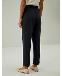 Lilysilk Women's Sophisticated Slim-Fit Adjustable Silk Ankle Pants
