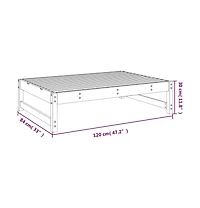 Patio Footstool 47.2"x31.5" Solid Wood Pine
