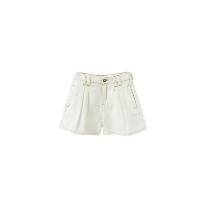 Cotton On Little Girls Sarai Pleat Front Denim Short