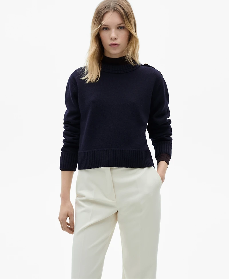 Mango Women's Jewel Buttons Knitted Sweater