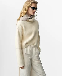 Mango Women's Wool Blend Turtleneck Sweater