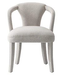 Manhattan Comfort Palmer 22.8" Modern Tweed Upholstered Dining Armchair