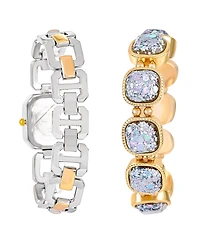 Jessica Carlyle Women's Shiny Two-Tone Metal Alloy Analog Watch, 22mm