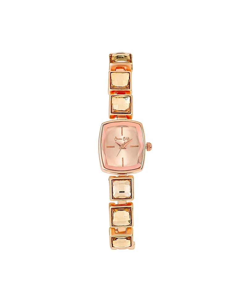 Jessica Carlyle Women's Shiny Rose Gold Metal Alloy Analog Watch, 18mm